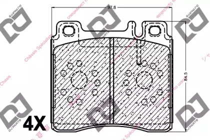 Комплект тормозных колодок DJ PARTS BP1178